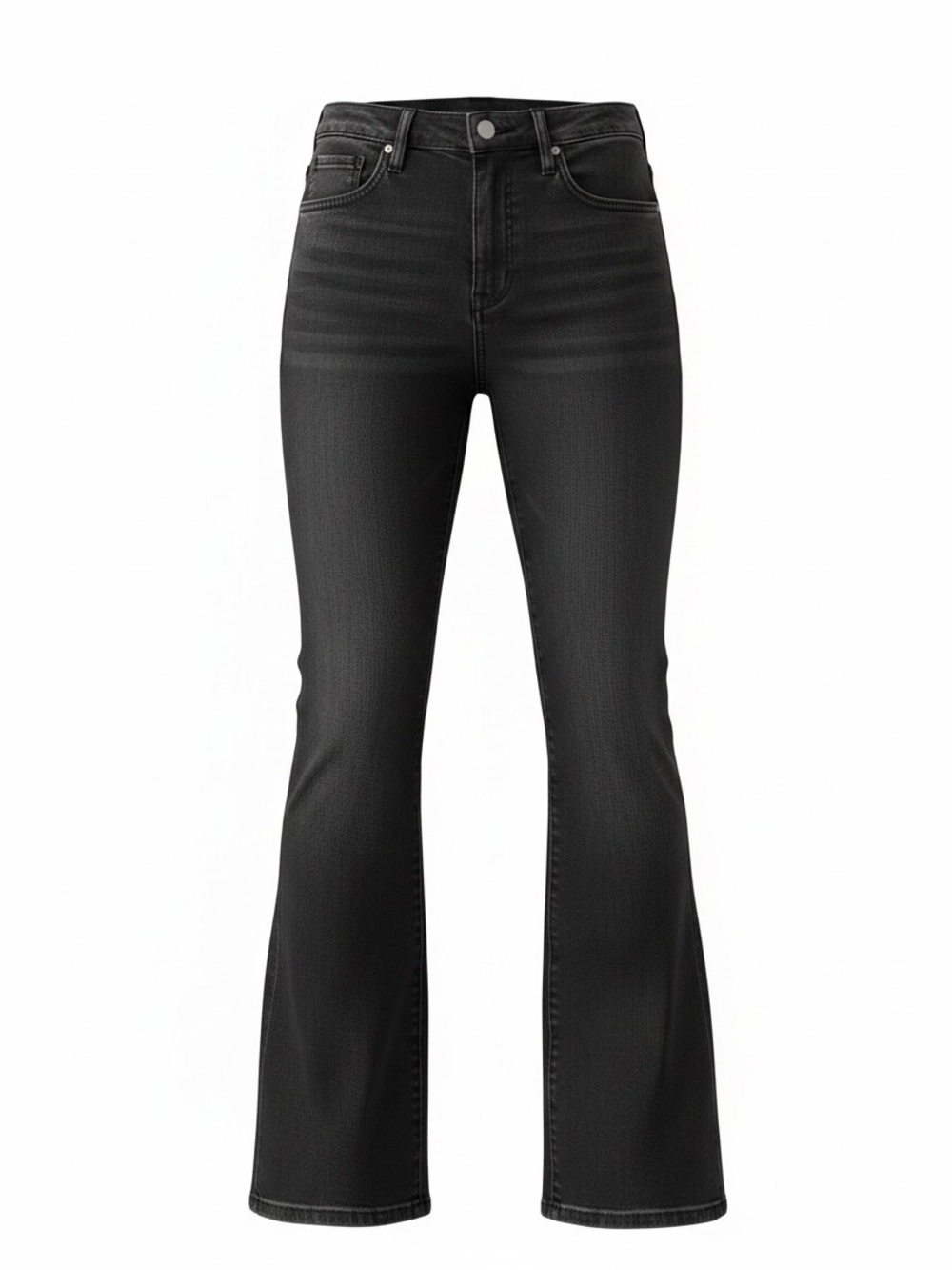 Black Women's High-Rise Flared Jeans